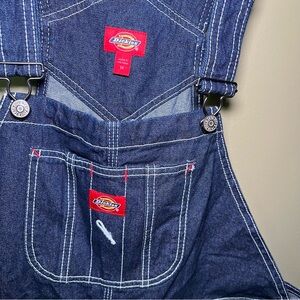 Women’s Dickie Bib Overalls with exposed stitching, NWT